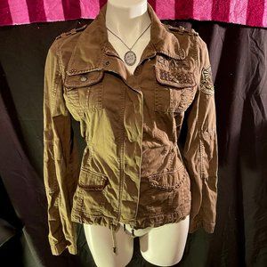 Guess Premium VINTAGE style military Jacket! Super Cute details!